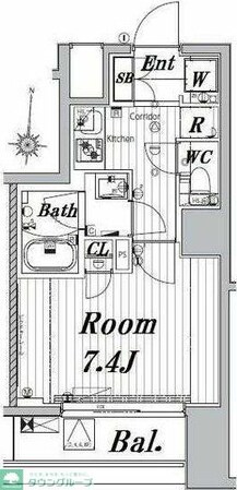 メイクスデザイン両国SOUTHの物件間取画像